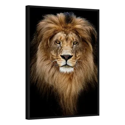 Quadro Decorativo Leão Majestoso Retrato