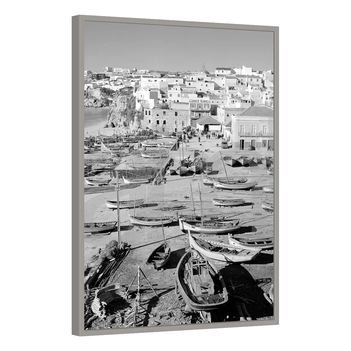 Quadro Decorativo Porto Mediterrâneo Atemporal - BARCO-0002