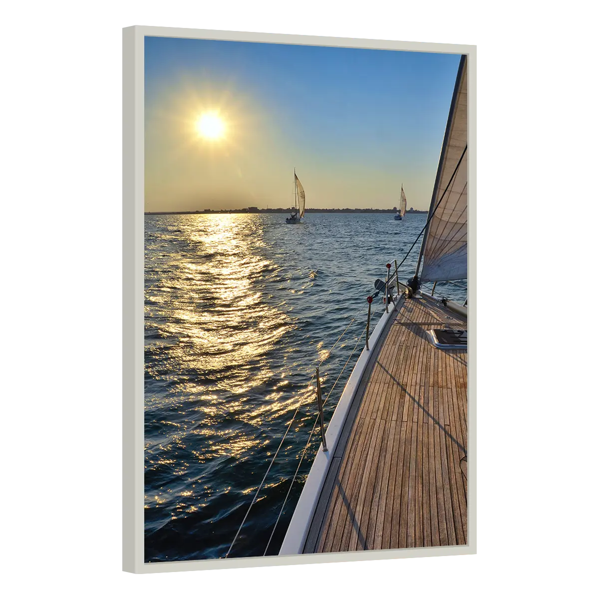 Quadro Decorativo Regata ao Entardecer - BARCO-0080