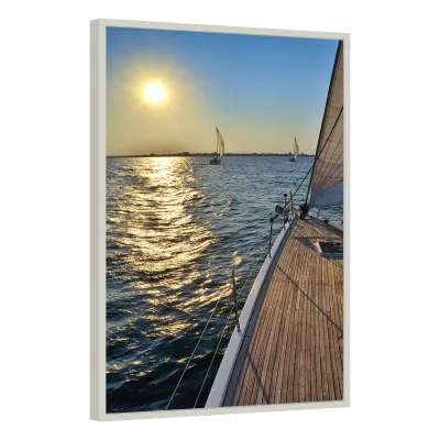 Quadro Decorativo Regata ao Entardecer