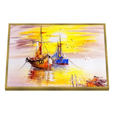 Quadro Decorativo Veleiros ao Amanhecer