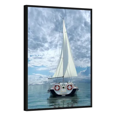 Quadro Decorativo Veleiro em Águas Serenas