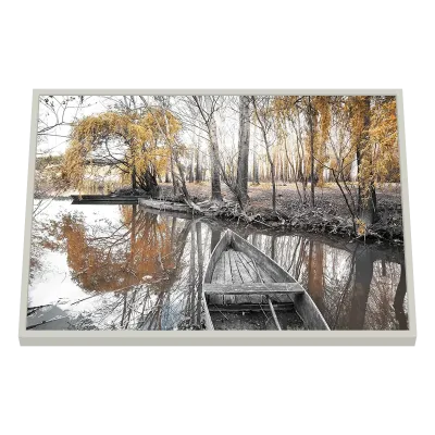 Quadro Decorativo Barco Reflejo Outonal