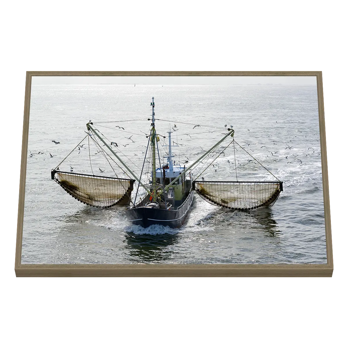 Quadro Decorativo Barco de Pesca ao Amanhecer - BARCO-0096