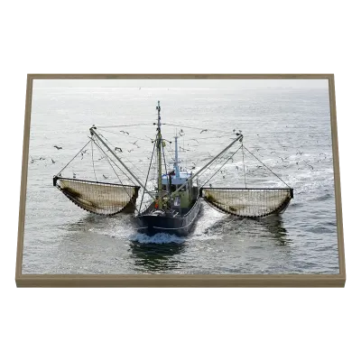 Quadro Decorativo Barco de Pesca ao Amanhecer