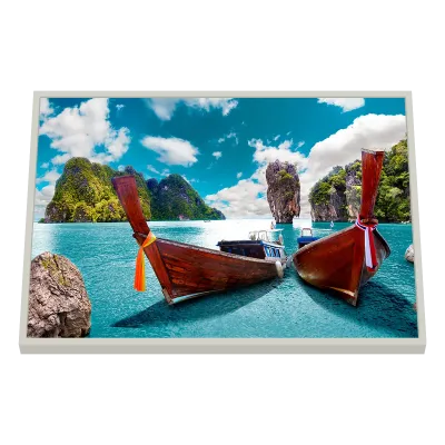 Quadro Decorativo Barcos Tailandeses em Águas Cristalinas