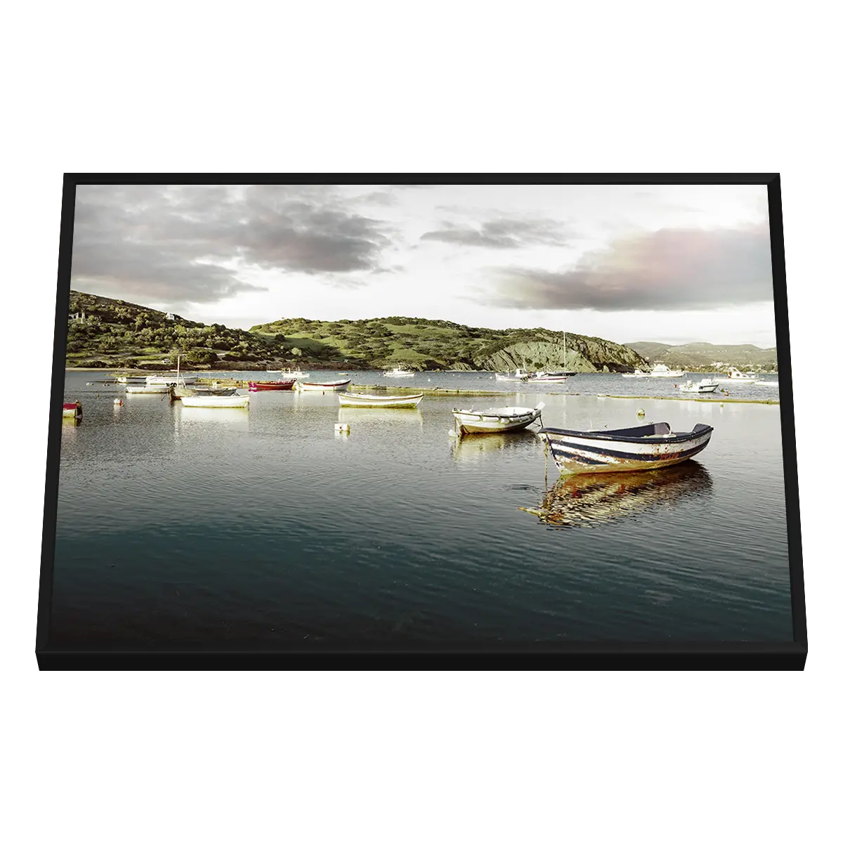 Quadro Decorativo Barcos em Repouso Litorâneo - BARCO-0098