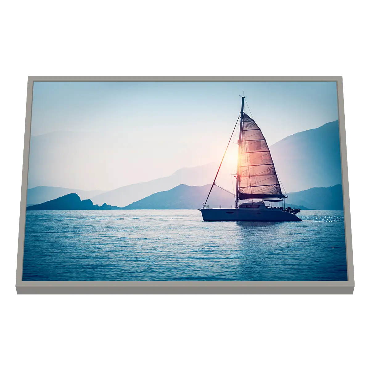 Quadro Decorativo Veleiro ao Pôr do Sol - BARCO-0099