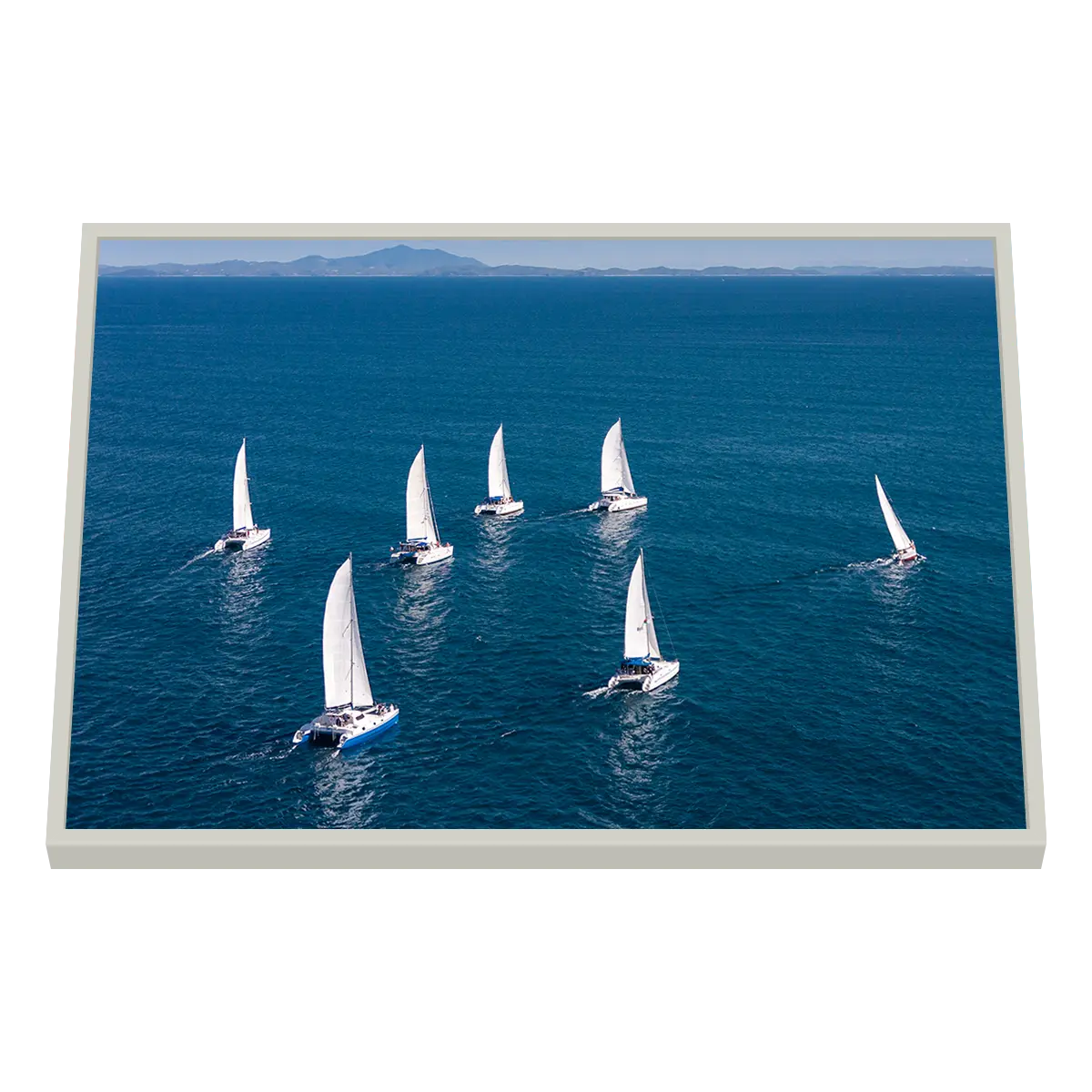 Quadro Decorativo Regata de Velas no Azul Infinito - BARCO-0100
