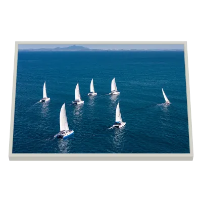 Quadro Decorativo Regata de Velas no Azul Infinito