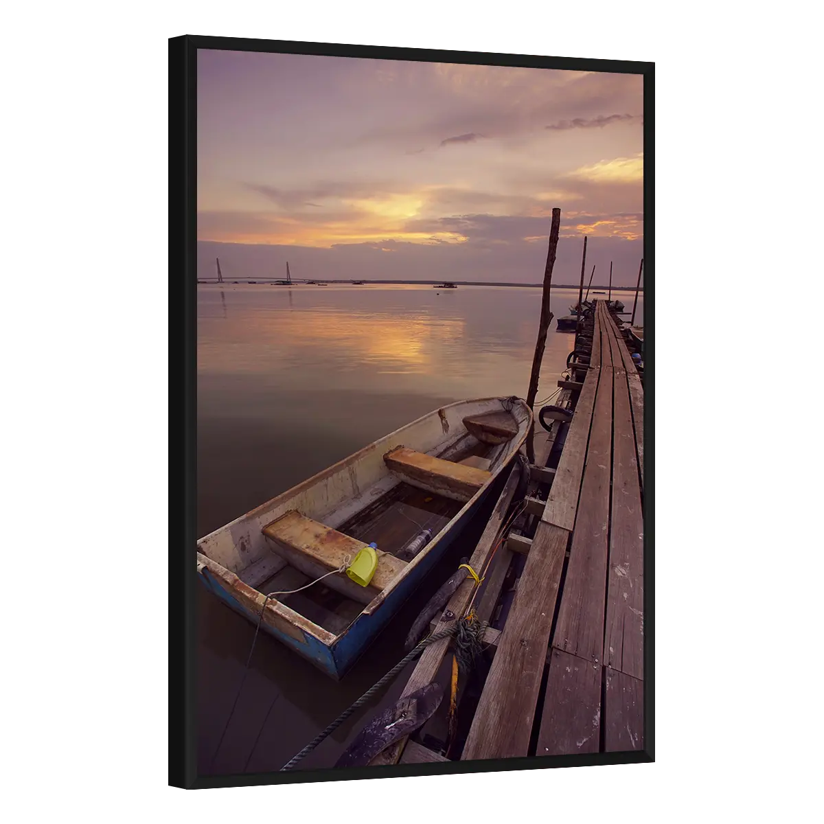 Quadro Decorativo Dock ao Entardecer - BARCO-0103