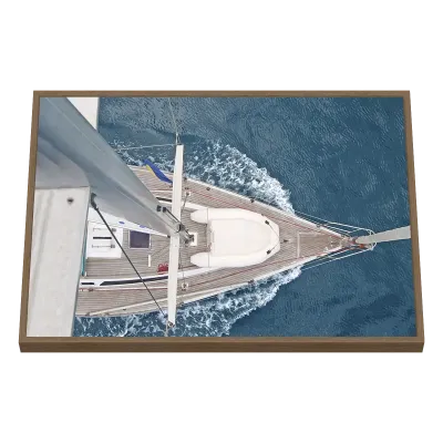 Quadro Decorativo Iate em Navegação Aérea