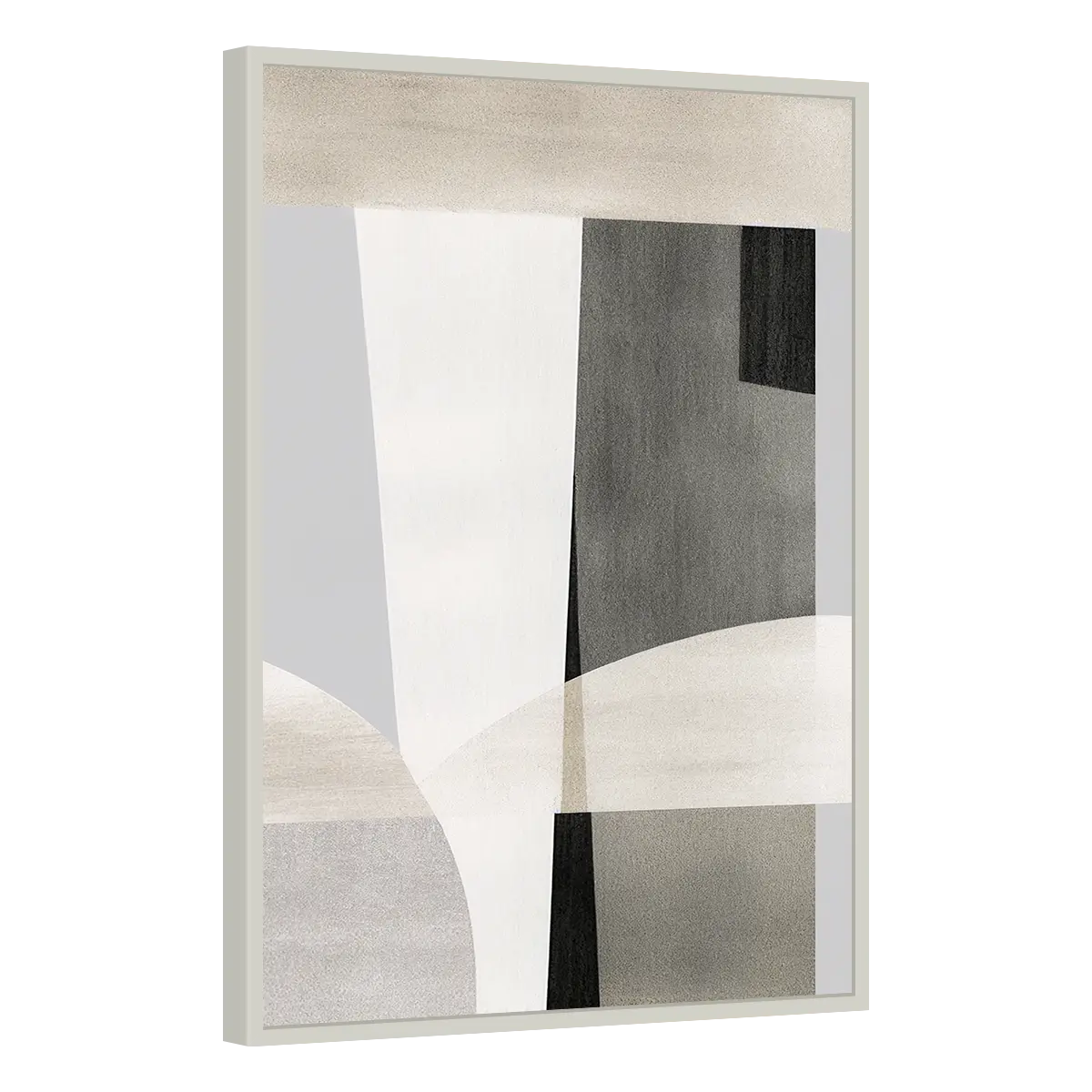 Quadro Decorativo Geometrias em Grisalha - ABS-0003