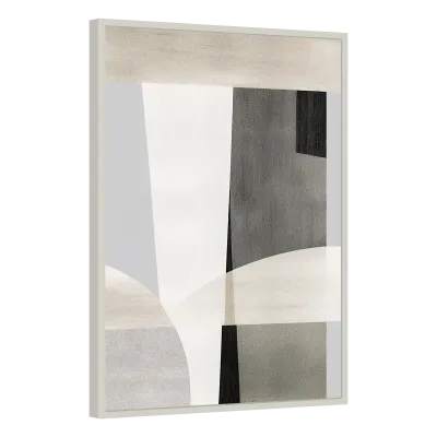 Quadro Decorativo Geometrias em Grisalha