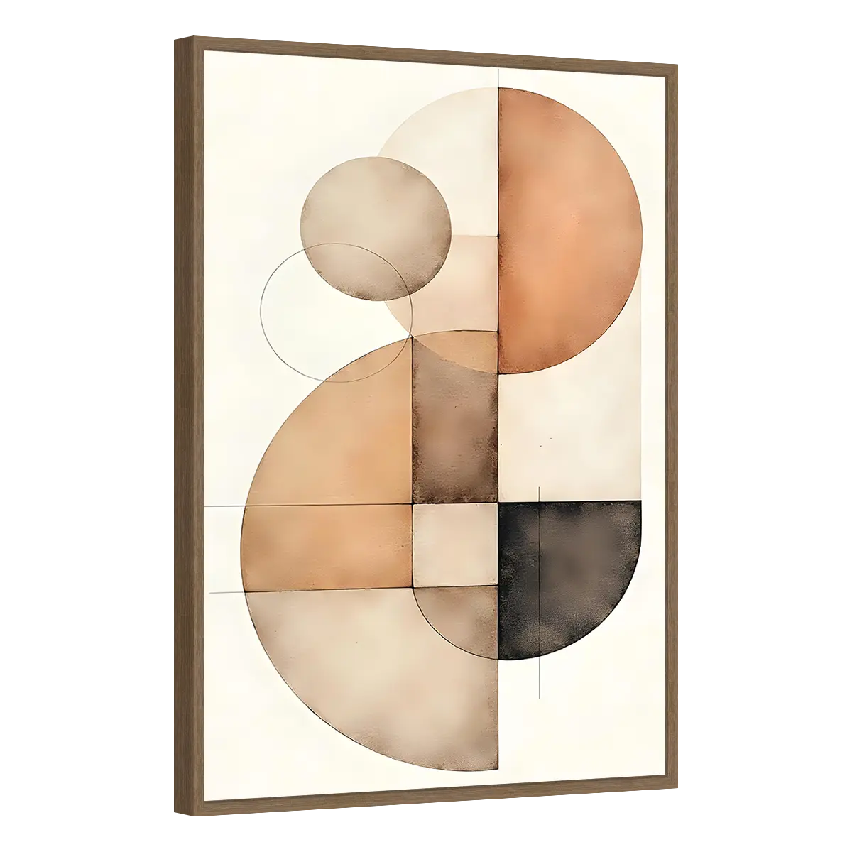 Quadro Decorativo Harmonia Geométrica Terrena - ABS-0004