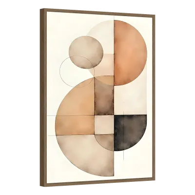 Quadro Decorativo Harmonia Geométrica Terrena