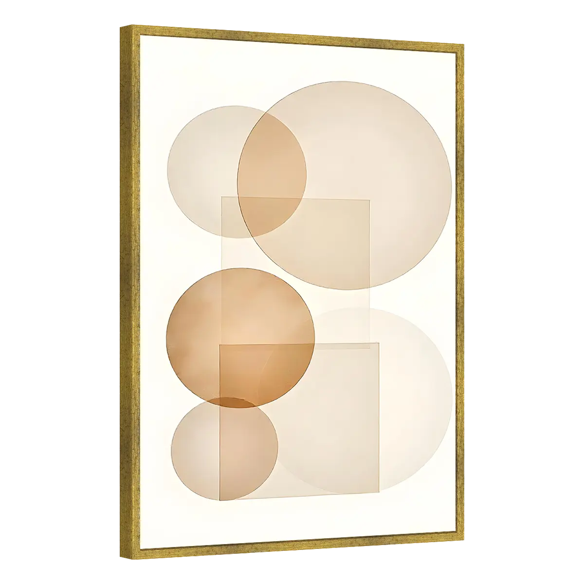 Quadro Decorativo Geometria em Tons Naturais - ABS-0005