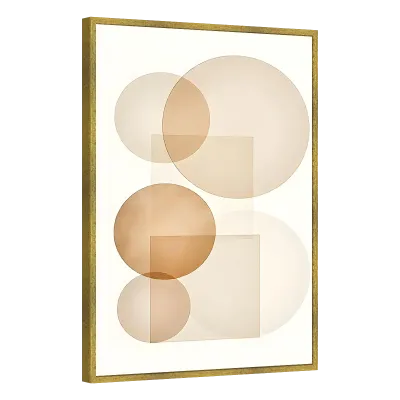 Quadro Decorativo Geometria em Tons Naturais