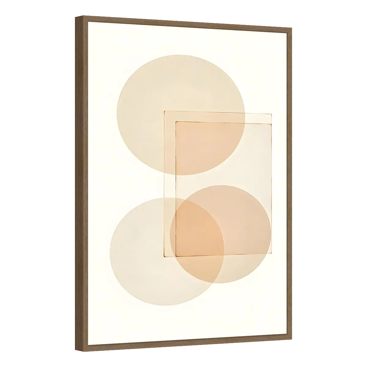 Quadro Decorativo Geometrias Sensoriais Bege - ABS-0006