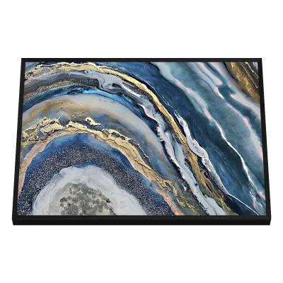 Quadro Decorativo Marmore Líquido Azul