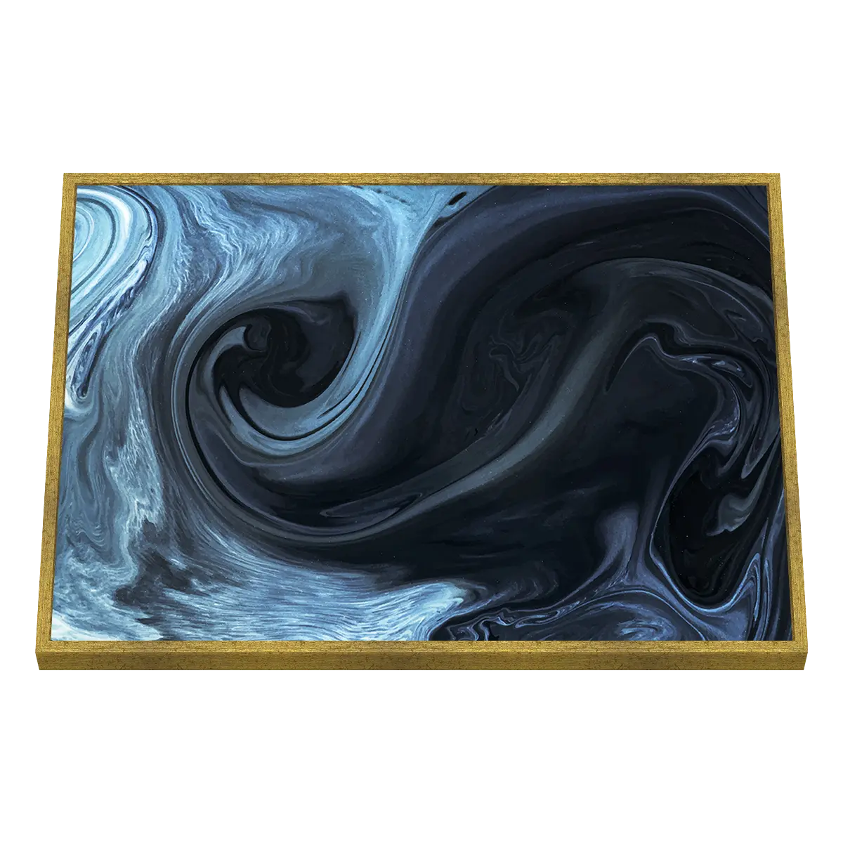 Quadro Decorativo Fluxo Azul Profundo - ABS-0026