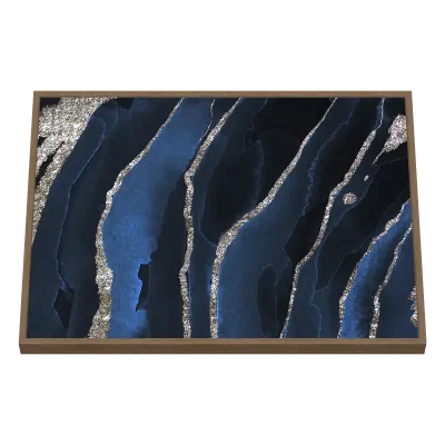 Quadro Decorativo Veios de Ouro e Ébano