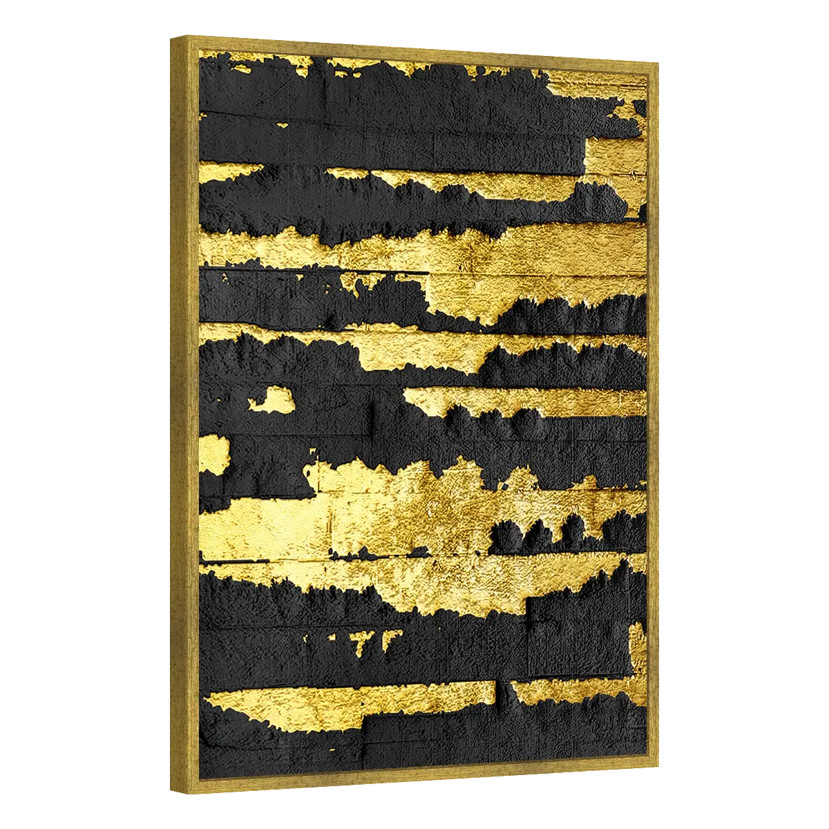 Quadro Decorativo Ouro e Carvão - ABS-0030