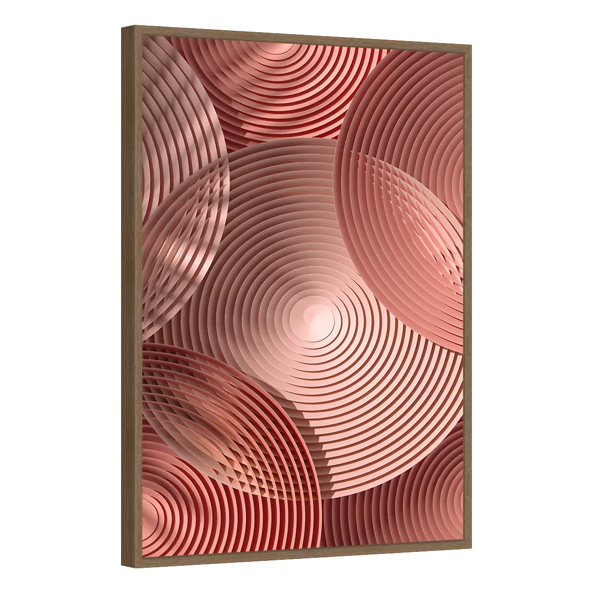 Quadro Decorativo Espiral em Relevo Rosado - ABS-0031