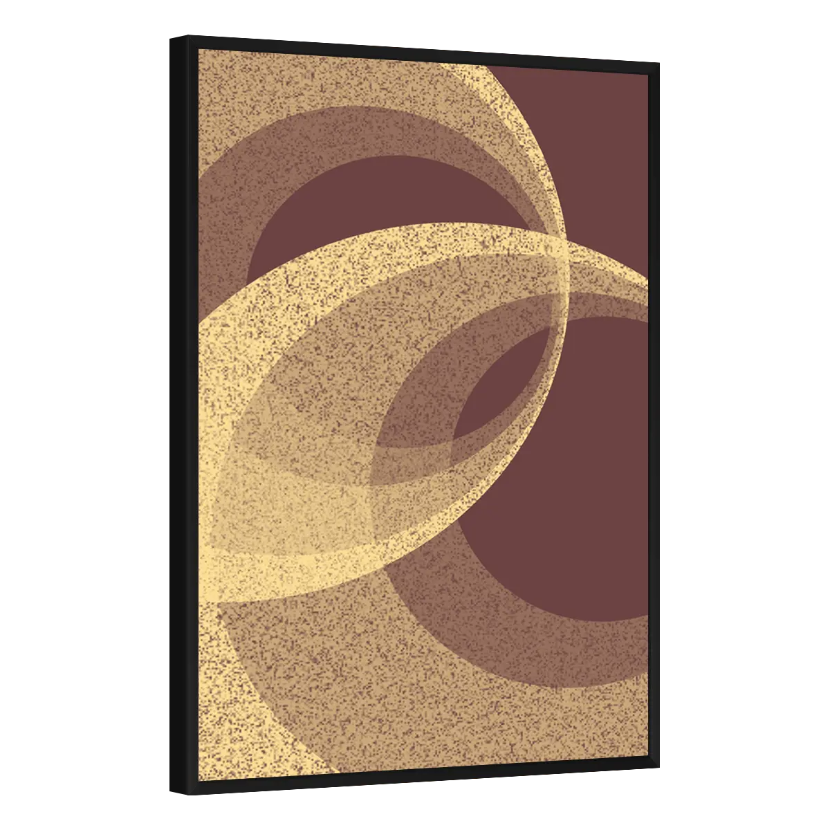 Quadro Decorativo Harmonia em Círculos Dourados - ABS-0034