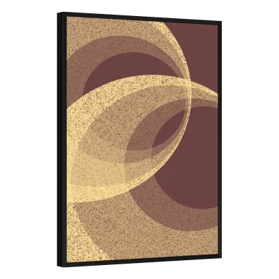 Quadro Decorativo Harmonia em Círculos Dourados