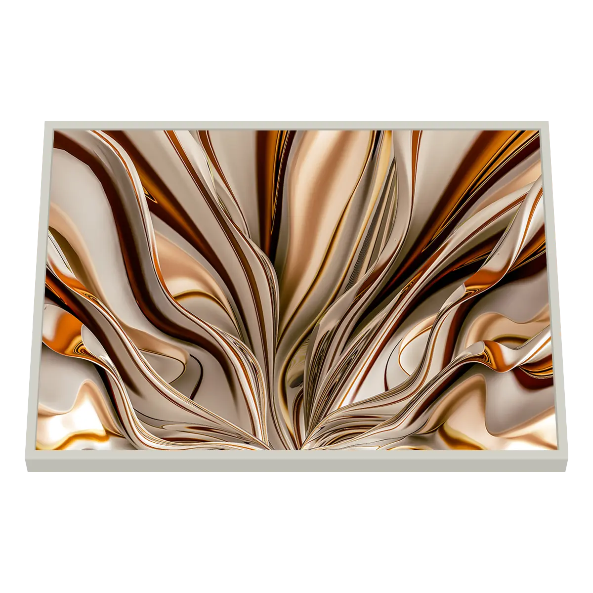 Quadro Decorativo Harmonia Líquida Dourada - ABS-0036