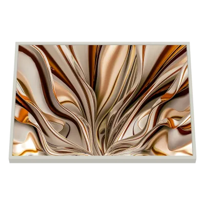 Quadro Decorativo Harmonia Líquida Dourada