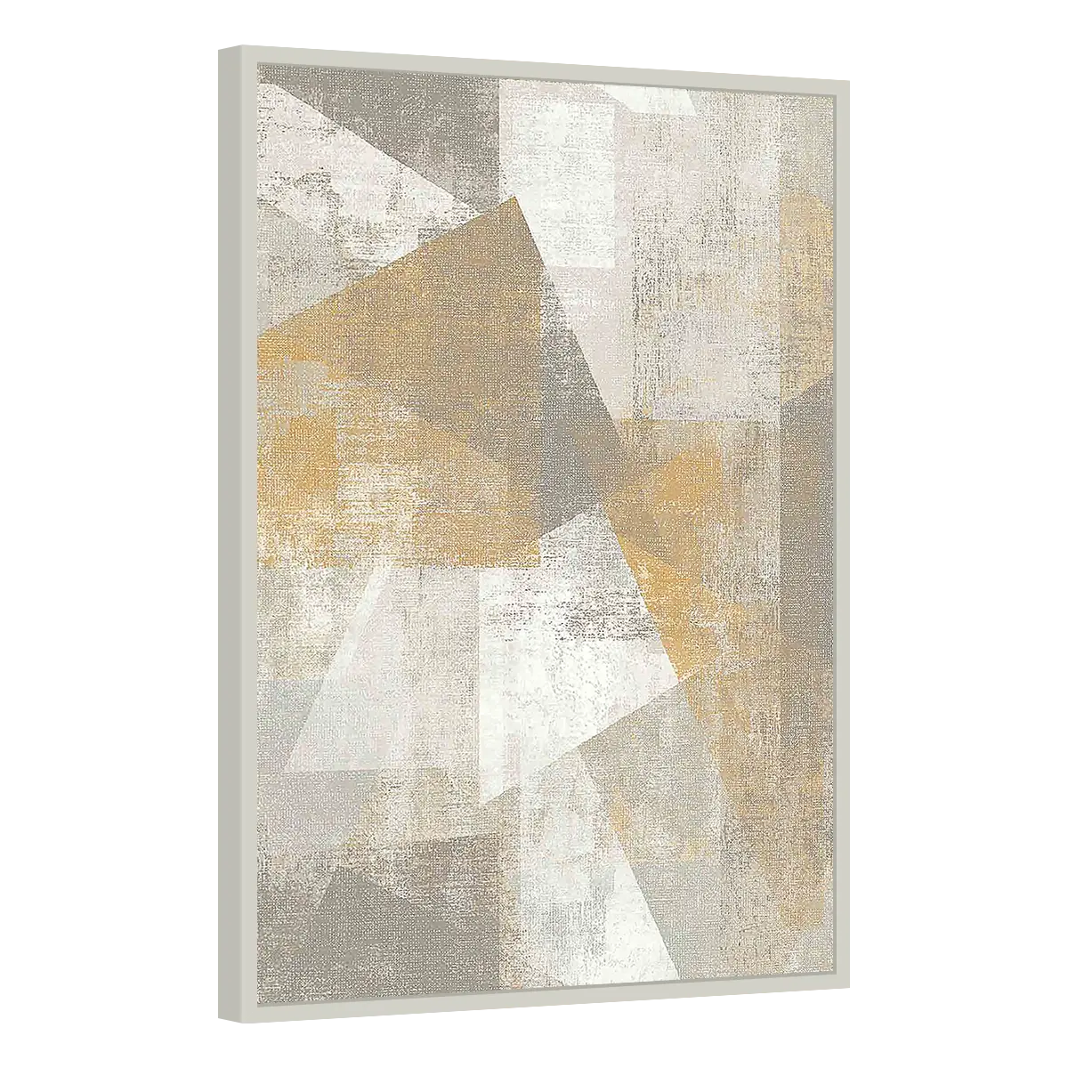 Quadro Decorativo Geometria Nobre Ouro e Cinza - ABS-0042