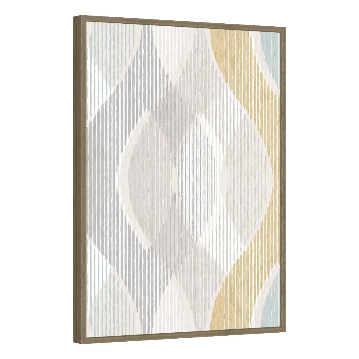 Quadro Decorativo Linhas Fluidas Elegância Neutra - ABS-0043