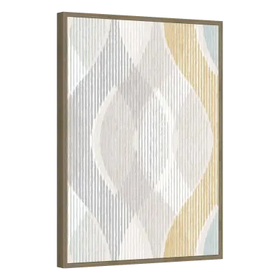 Quadro Decorativo Linhas Fluidas Elegância Neutra