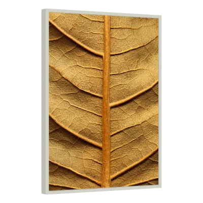 Quadro Decorativo Nervuras Douradas em Macro