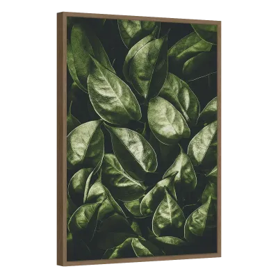 Quadro Decorativo Mosaico de Folhas Verdes