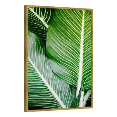 Quadro Decorativo Nervuras Verdes em Harmonia