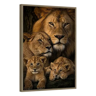 Quadro Decorativo Família Real Savana