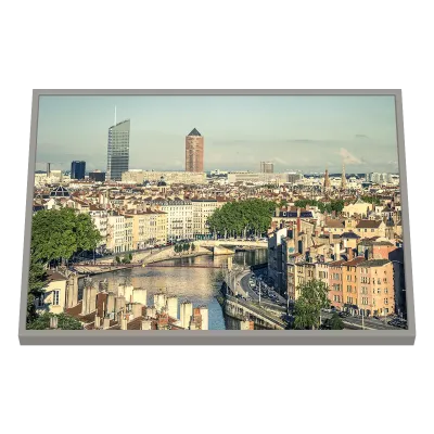 Quadro Decorativo Vista Panorâmica com Rio Serpenteante