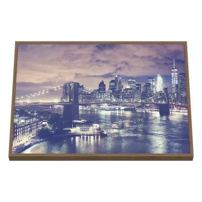 Quadro Decorativo Manhattan Azul Noturno